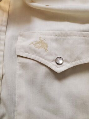 Vtg 70s Lee Western Mens 15.5 33M  Snap Button Collared Shirt Small Made In USA